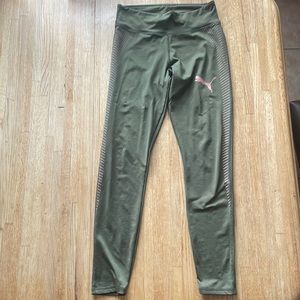 Green and pink puma leggings